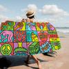 K-Keith Art Haring Ręcznik plażowy Kolorowe ręczniki kąpielowe dla dziewczynki Mikrofibra Szybkoschnący Bez piasku Plaża Joga Spa Siłownia Basen