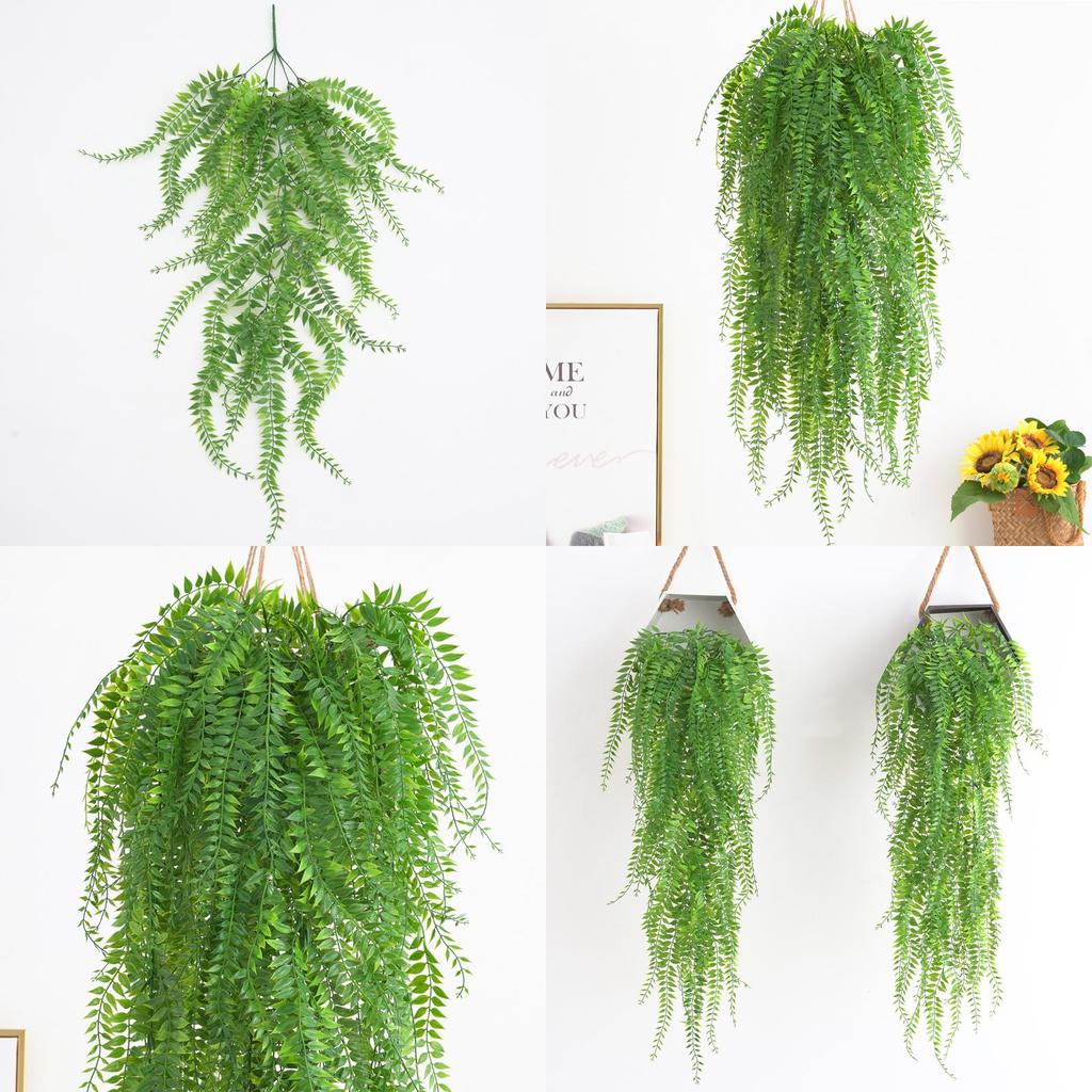Fake Plant Wall Art With Plastic Ivy And Ferns For Indoor Home Decoration And Photography Props