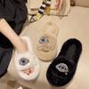Women Winter Fashion Soft Warm New Comfort Flat Fur Slipper Outside Fluffy Slippers Indoor Soft Plush Shoe Women Luxury Slippers