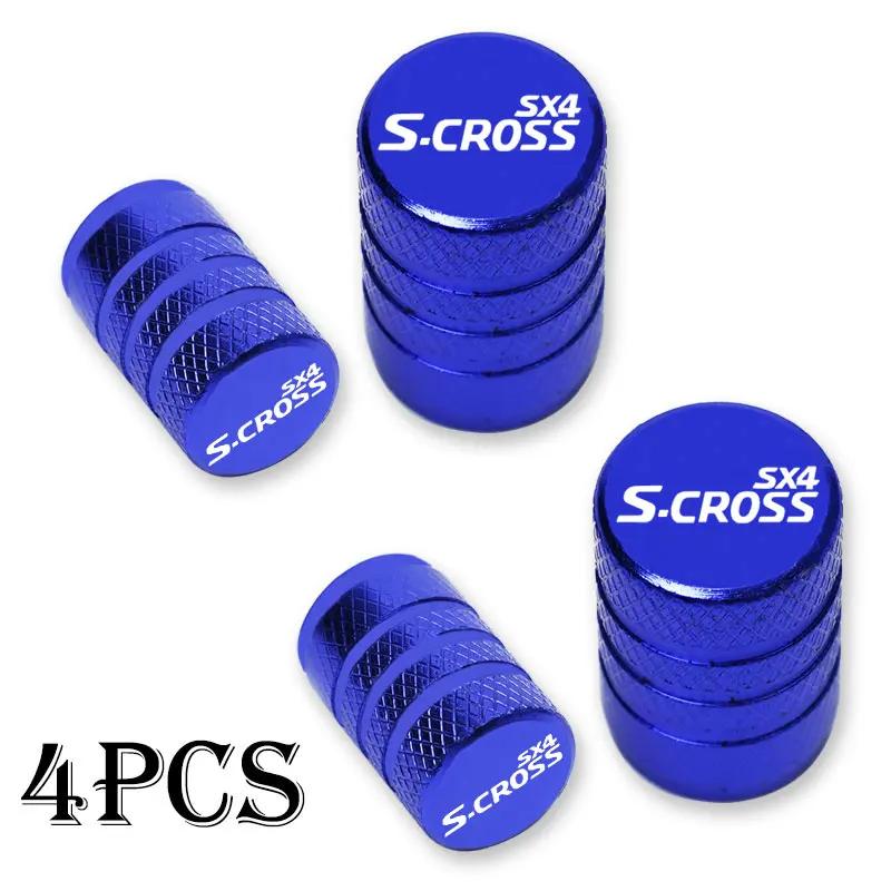 Car Wheel Tire Valve Caps Tyre Stem Covers Airdust Waterproof Accessories For Suzuki SX4 S Cross