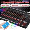 12 Channel Bluetooth Live Studio Audio Mixer Mixing Console W/ USB XLR Input 48V Black