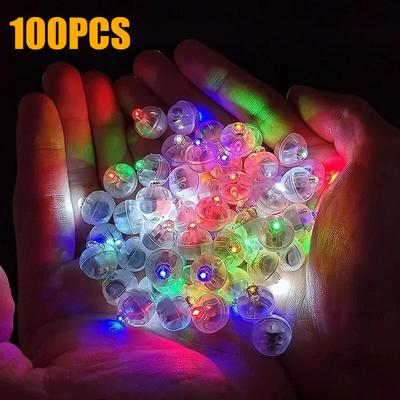 100 Pezzi Luce Palloncino LED Lampada Sfera Rotonda Mini Piccola Per Lanterna Bar Decorazioni Festa di Natale Matrimonio Giocattolo Luminoso