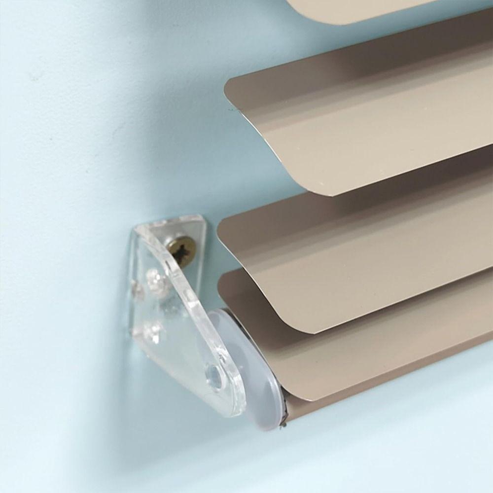 8PCS Transparent Mini Blind Brackets Univerasal Bottom Rail Holder  Window Blinds Accessories