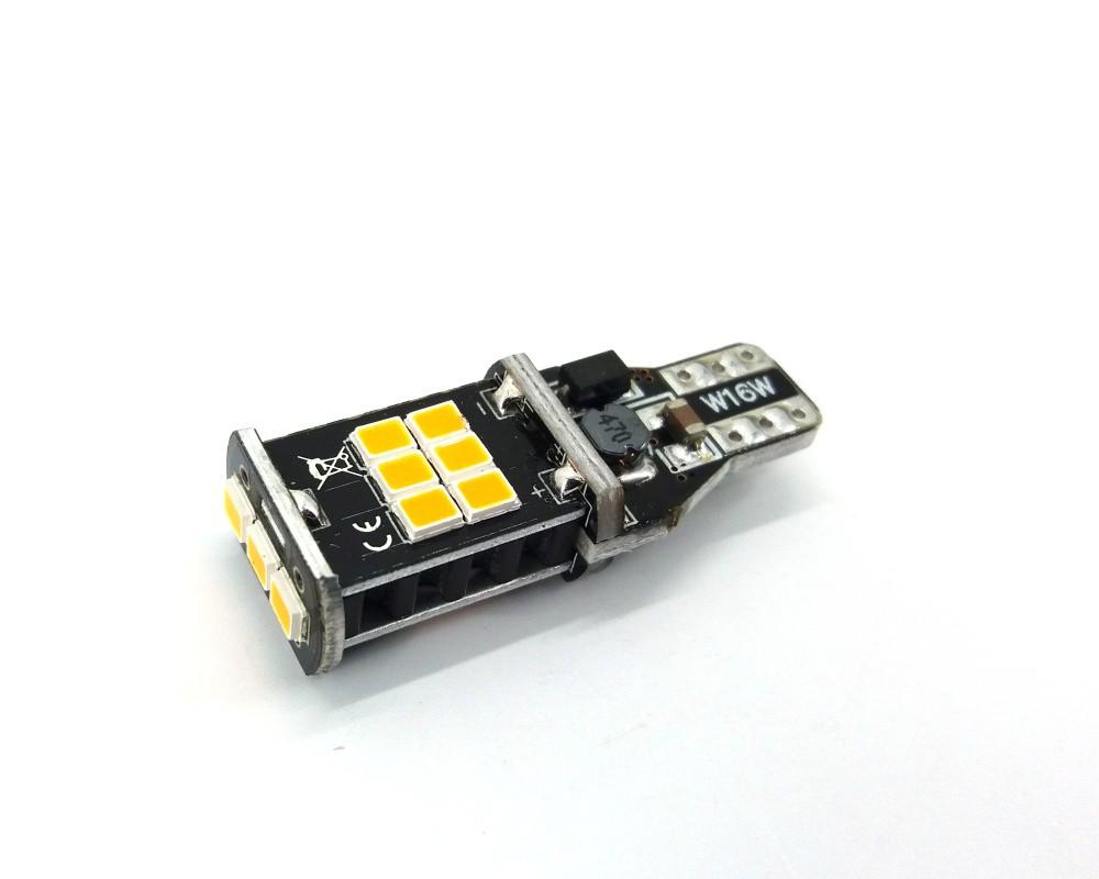 2 Pcs LED Bulb T15 W16W 12V 980lm CANBUS Orange Off-Road
