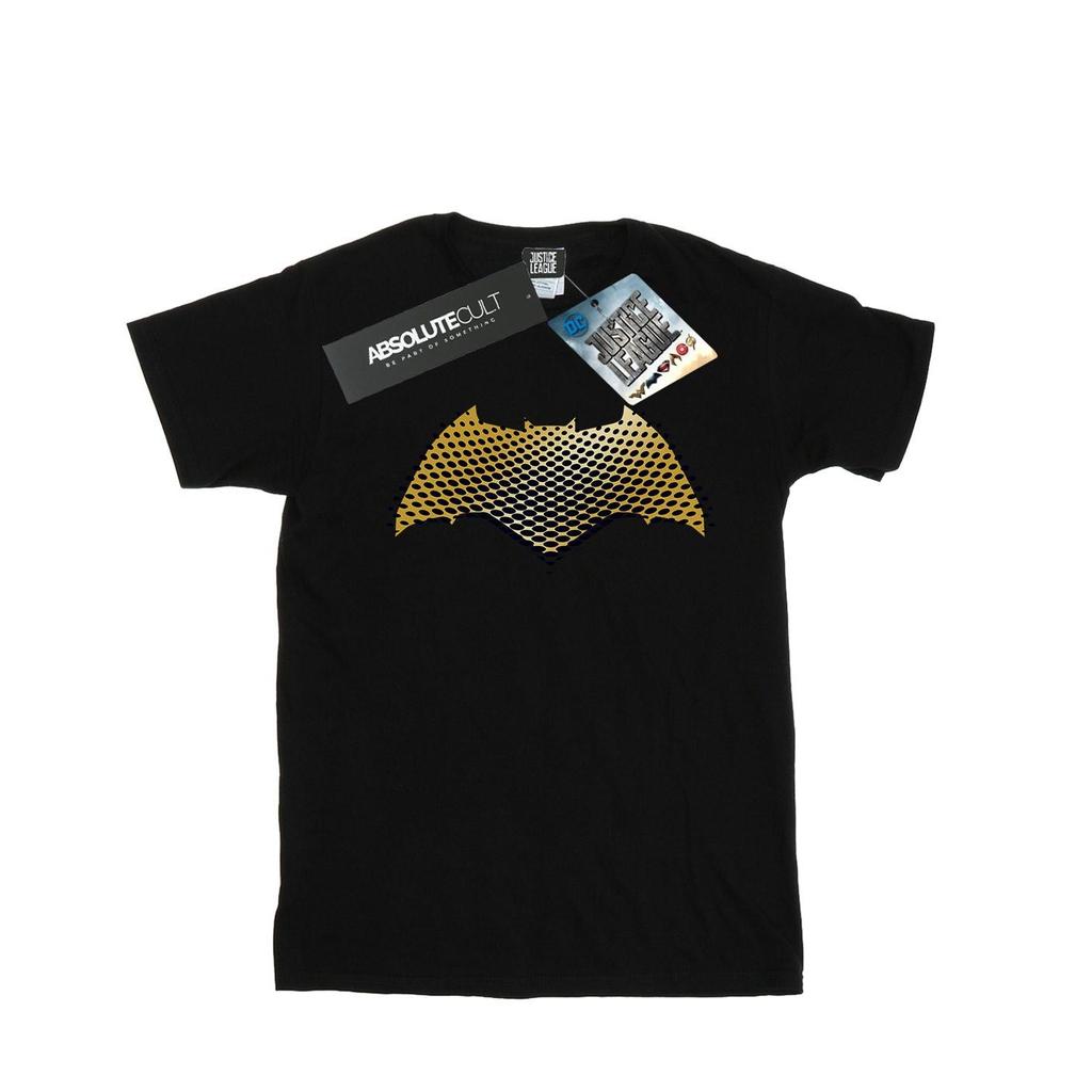 DC Comics Mens Justice League Movie Batman Logo Textured T-Shirt