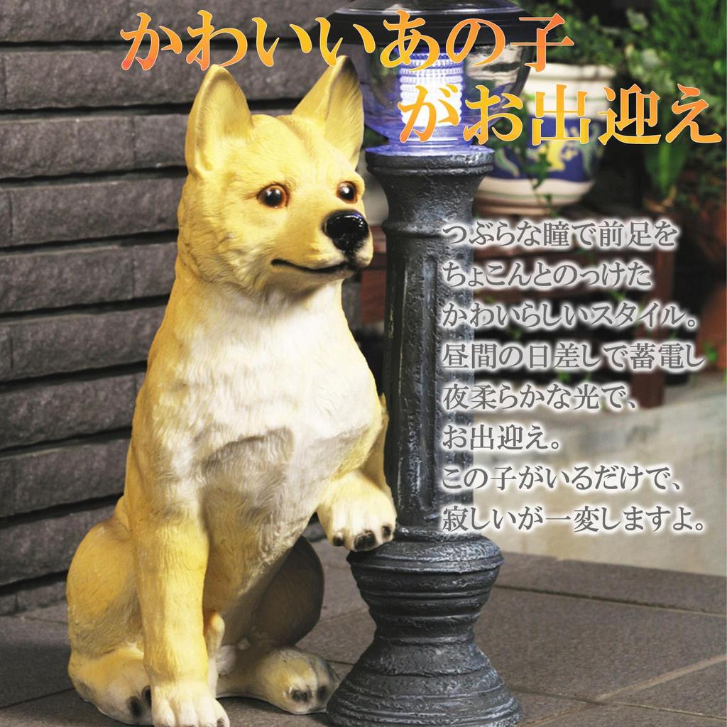 Solar Animal Dog Shiba Inu Entryway Shiba Inu Taro Dog Light, Figurine, Figurine, Figurine, [Welcome Home!] Entryway, Gardening,