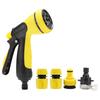 Zinc Alloy Garden Hose Nozzle Soft Rubber Coated 360° High Pressure Water Sprayer Comfort Soft Grip 8 Modes Irrigation Nozzle