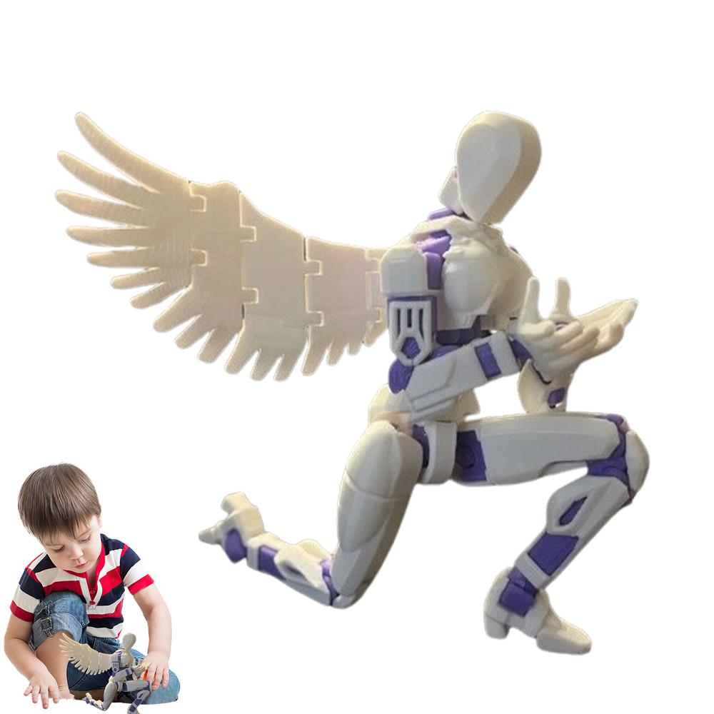 Parent-children Game Educational Toy Multiple Joints 3D Movable Figurine Robot Toy Standing Freely Pose Robot Desktop Decor