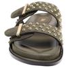 Zara Open-Toe Vintage Slide Sandals Women Footwear Khaki-Green 2607610032