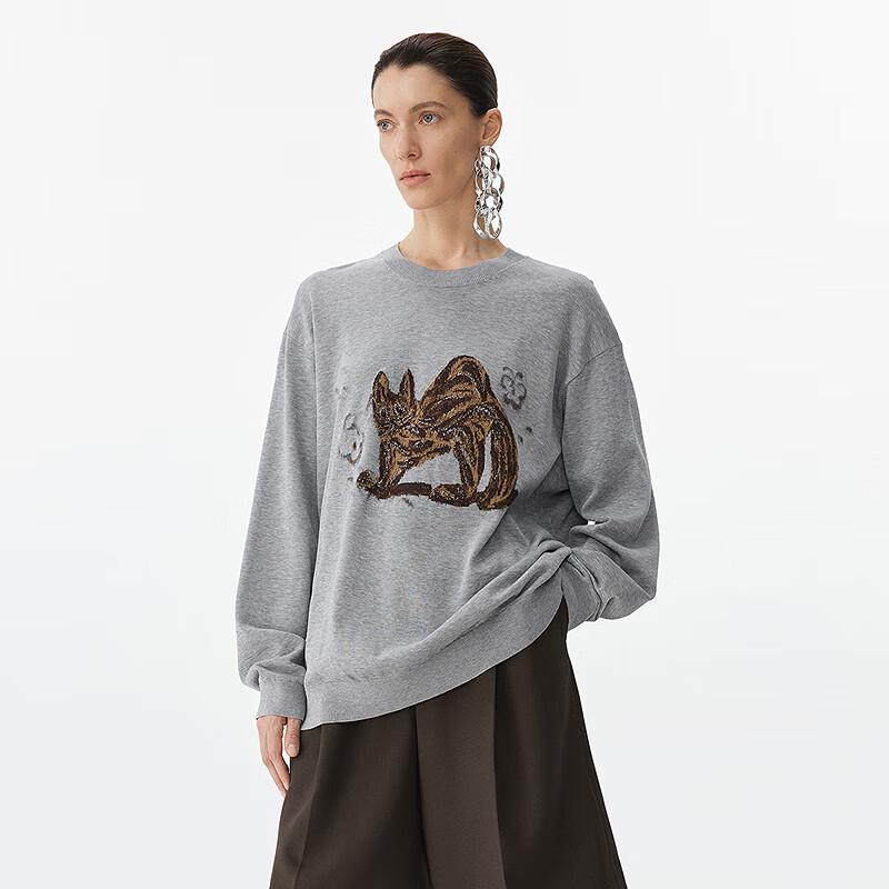 JNBY 2025 Spring Round Neck Cotton Knit Pullover