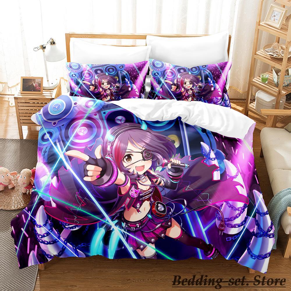 Comforter The Idolm@Ster Cinderella Girls Starlight Stage Bedding Set Single Twin Full Queen King Size Bed Set Kid Bedroom Duvet Sets