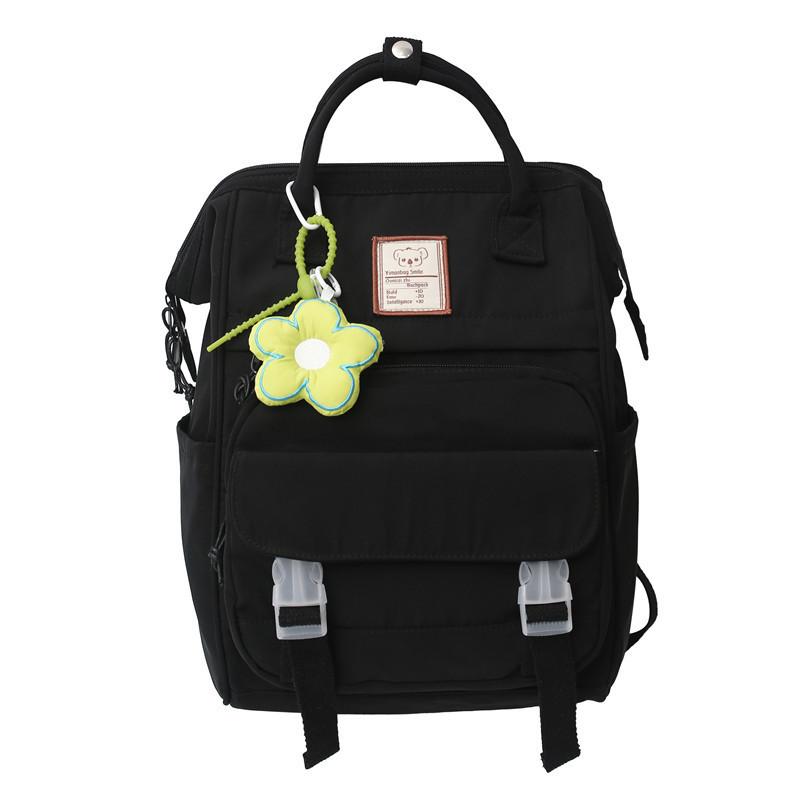 

School bag female Korean version junior high school girl Mori Japanese backpack versatile primary school student large-capacity simple backpack tide single package чёрный