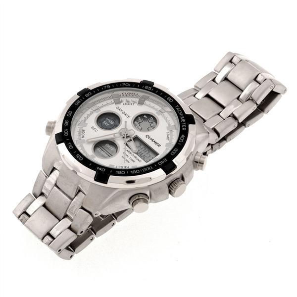 Reloj de pulsera digital de cuarzo con alarma, calendario y