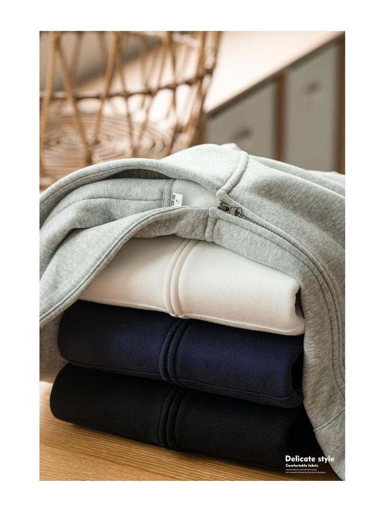 European American Loose Knit Zip-Up Hooded Cardigan - Casual Autumn/Winter Jacket for Couples