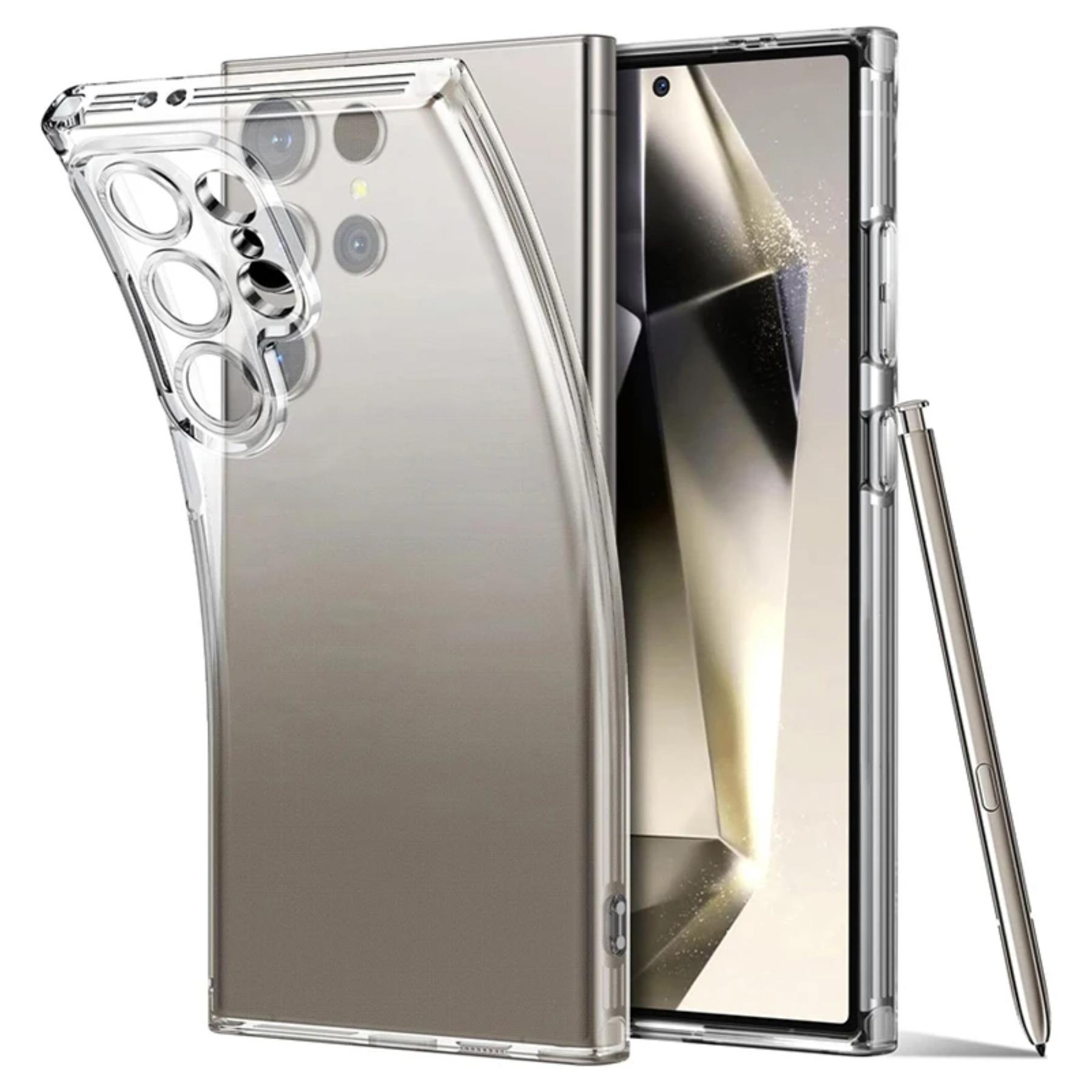 

Full Camera Protection Case for Galaxy Samsung S25 S24 S23 S22 S21 Ultra FE Plus Ultra Thin Clear Silicone Soft Cover S24