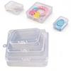 With Lid Transparent Plastic Box Dustproof Flip Cover Box Cards Storage Container  Earrings Storage