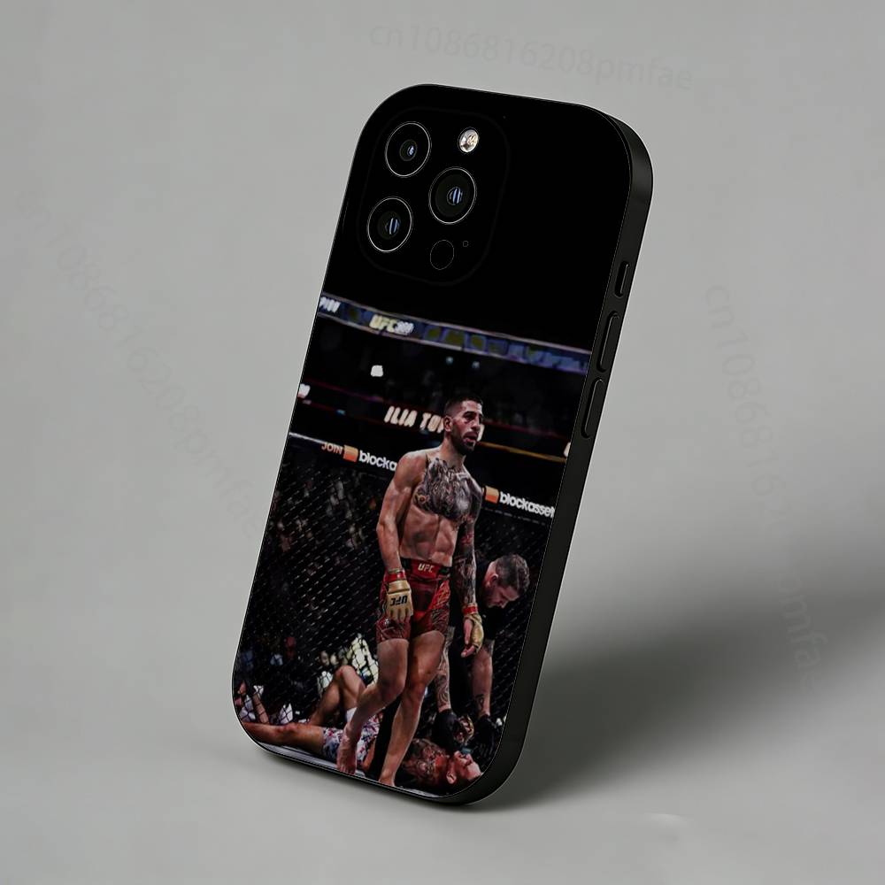 I-Ilia Champion T-Topuria Slim Back Phone Case for iPhone 17,16,15,14,13,12,11 Pro,Max,Plus,X,XS,XR,SE,Mini Protective Cover