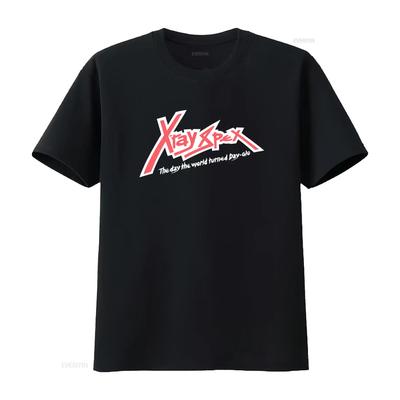Vintage Punk Rock X Ray Spex Band Print Lässiges Streetwear T-Shirt Vintage Grafik Bequem Leicht Stilvoll