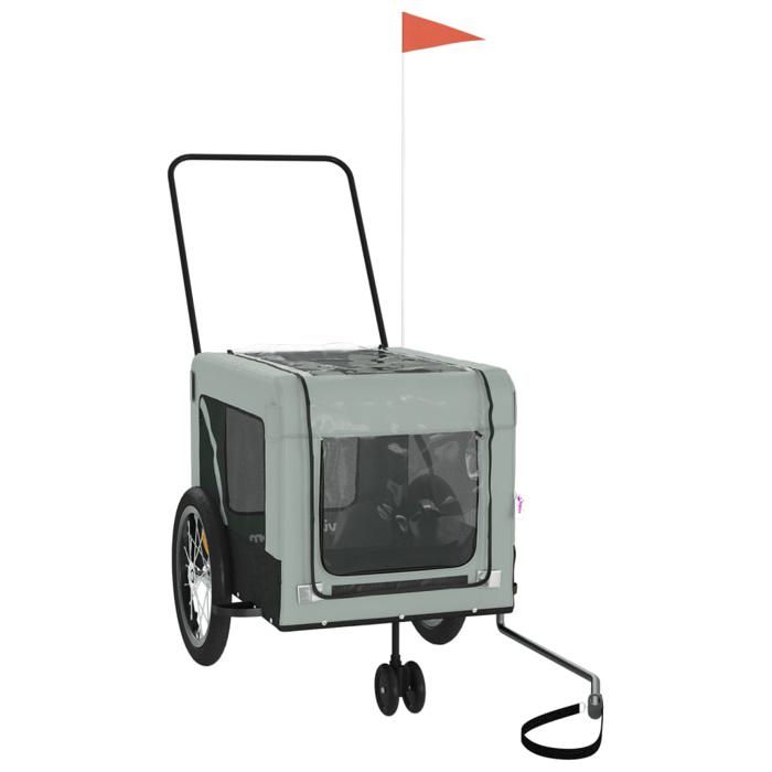 VidaXL Remorque de Vélo pour Animaux de Compagnie, Chariot à Vélo pour Chien avec Roues, Poussette de Animaux de Compagnie, 93937
