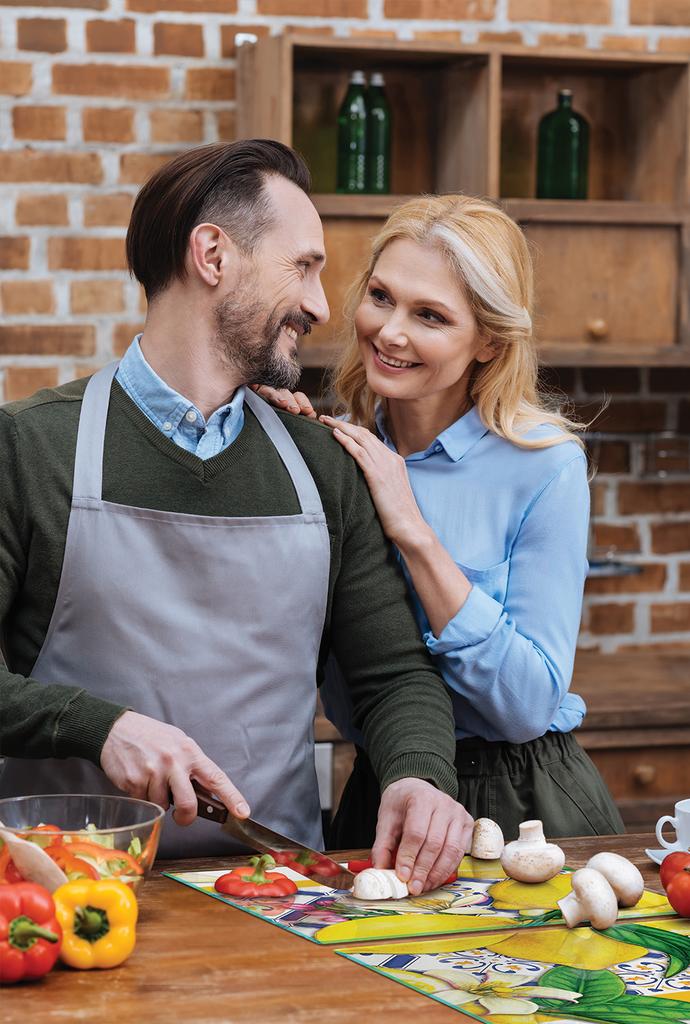 SZKLANA PŁYTA OCHRONNA NA KUCHENKĘ 90x52 CYTRYNY