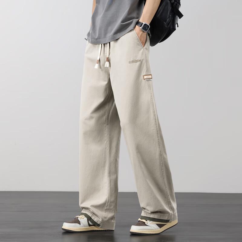 Homlean Herren Baumwolle Straight-Leg & Jogger Freizeithose