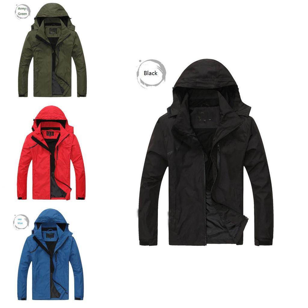 Premium Quality Thin Outdoor Men's Large Size Hooded Windproof Waterproof Jacket