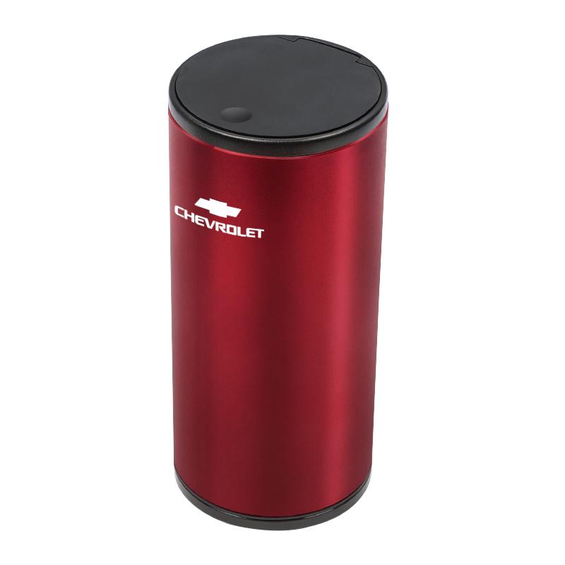 

Car Cup Trash Can Aluminum Alloy Garbage Bin Ashtray For Chevrolet Corvette Montana TrailBlazer Silverado Traverse Camaro Malibu