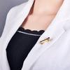 Blucome Classic Flashlight Electric Torch Shape Brooch Pin Antique Gold Color Brooches Hat Collar Accessories For Women Men Gift