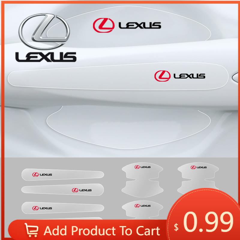Interior Stickers 8pcs Transparent Car Door Handle Bowl Stickers Anti-scratch Protection For Lexus EX300H RX450H IS300H ES300H N