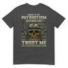 Patriotic Veteran Usa Flag American Military War Hero Skull Tshirt