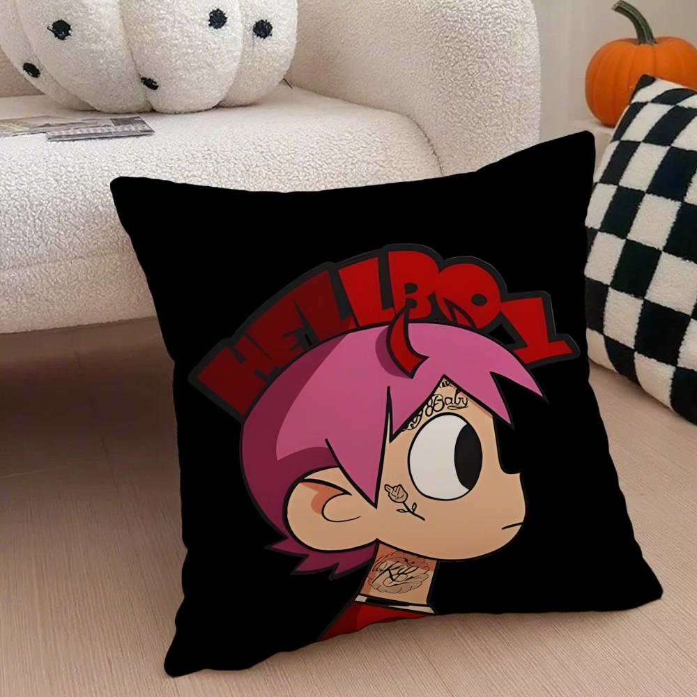 Emotional Rap Singer LLil PPeep Cushion Cover Throw Pillow Cover Hidden Button Durable Polyester Chair Cushion