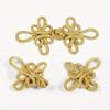 6 Pcs Gold Wire Chinese Cheongsam Button Dragonfly Knot Fastener Closures.