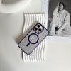 Factory ip15promax transparent magnetic mobile phone case Apple 15 ice color high-transparency metal ring button protective cover batch