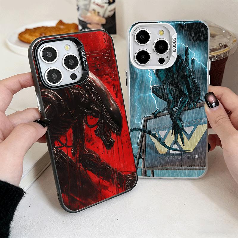 Cool A-Alien X-Xenomorph Shockproof Phone Case for iPhone 17 Air 16 16E 15 Pro Max 14 Plus 13 Mini 12 Back Cover Anti Fall Funda