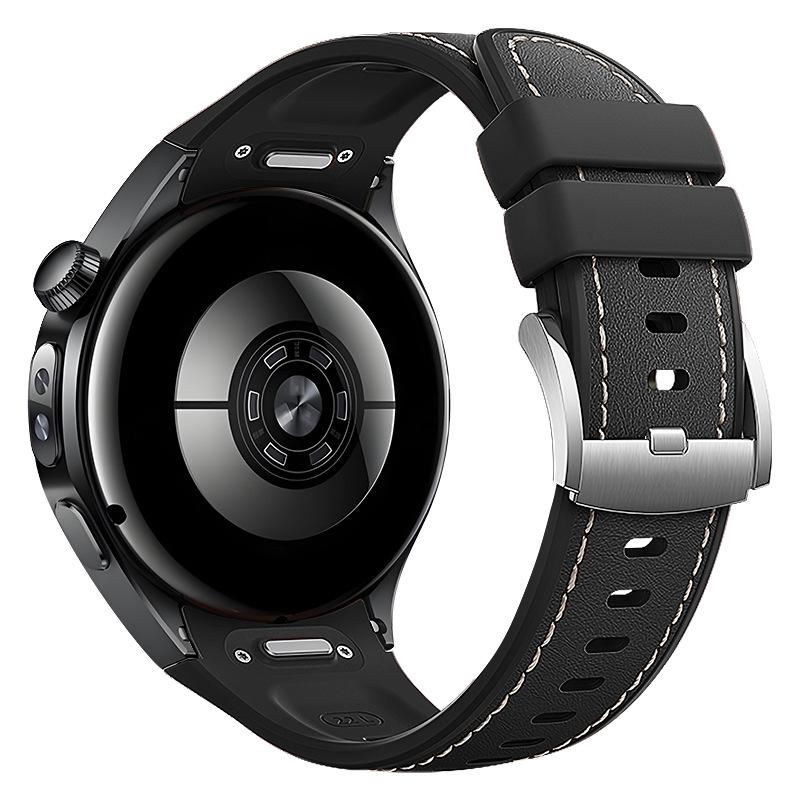 Bracelet composite cuir et silicone pour Huawei Watch 5 46mm