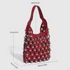 Women Hollow Hobo Bag Casual Slouchy Handbag for Eyeglass Cases Books Magazines