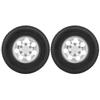 2pcs RC Front Wheels with 7 Spokes Aluminum Alloy Hubs for Tamiya 1 14 RC Car
