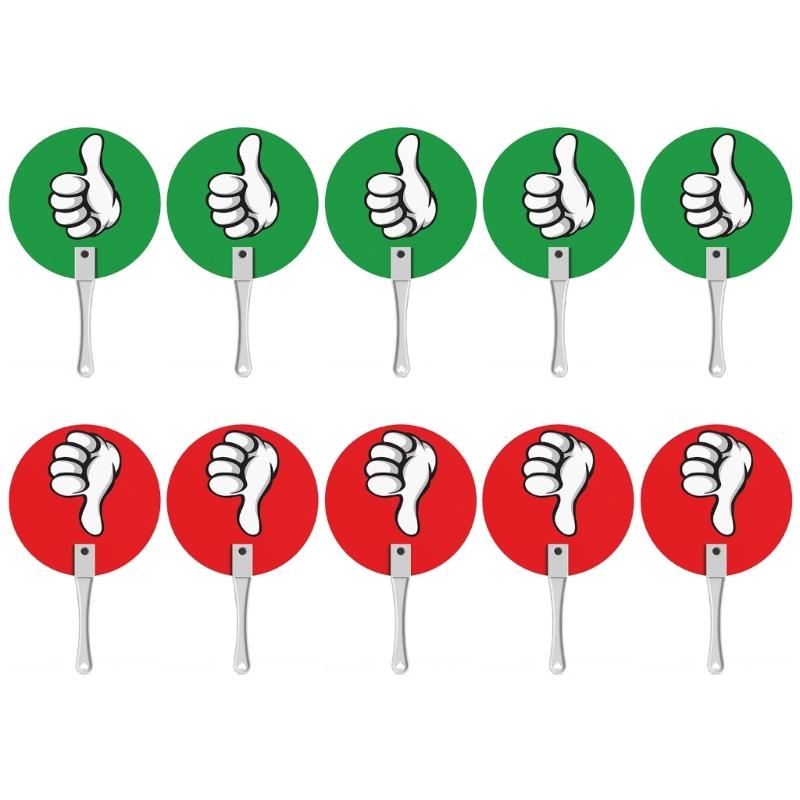 

10 шт. Великі пальці вгору, великі пальці вниз Весла для налаштування класу Так чи Ні Таблички для класу Так чи Ні Весла Приладдя для вчителя 1