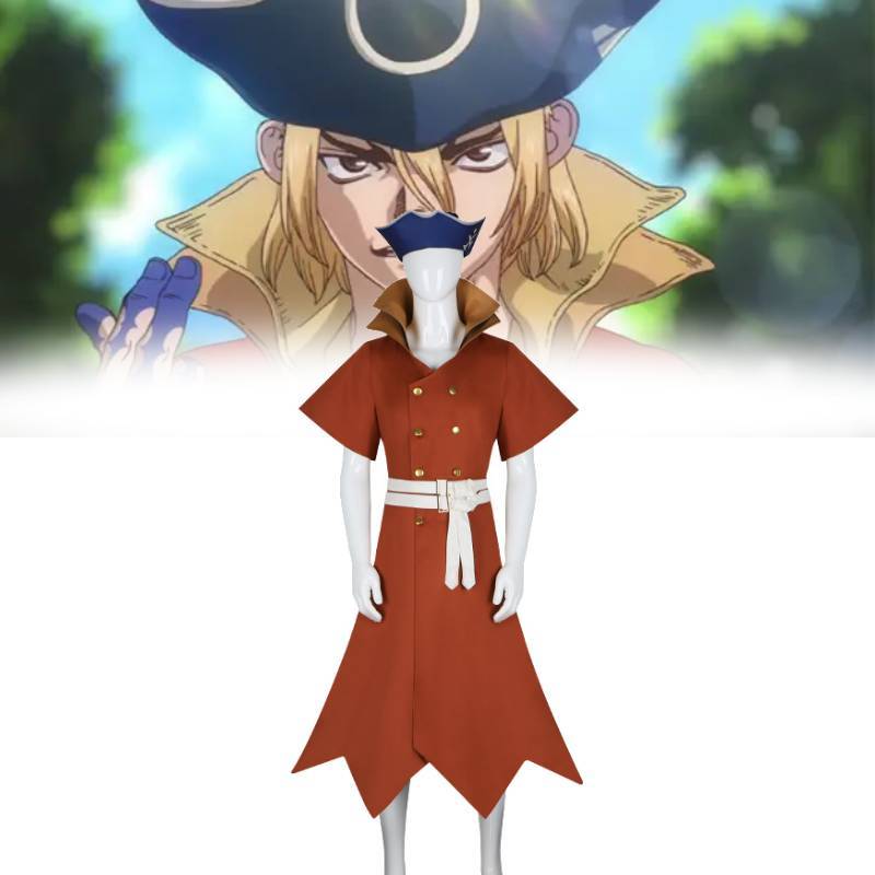 Disfraz Cosplay de Nanami Ryusui de Dr. Stone con Tejido de Mezcla de Algodón para Halloween y Representaciones Teatrales