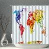 Modern Graffiti Showers Curtains Bathroom Hook Set Home Decoration Abstract Creative Personality Waterproof  Curtain