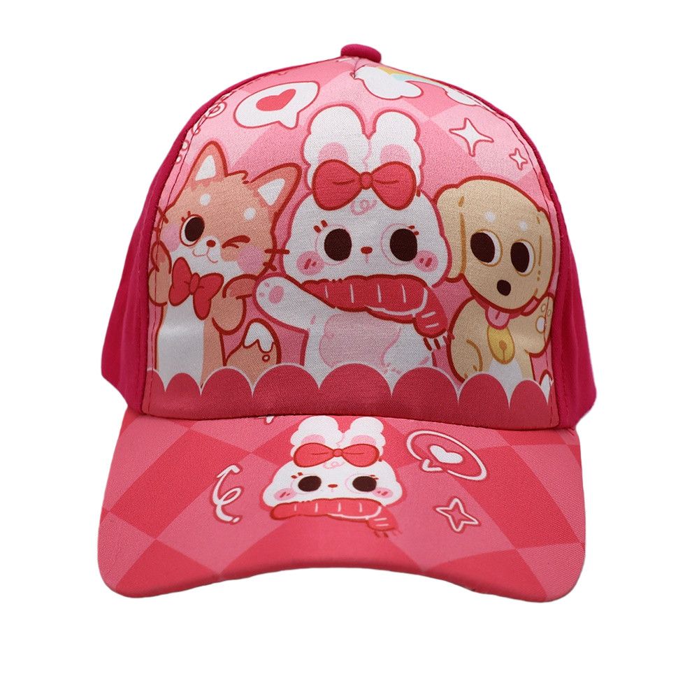 Cartoon Princess Patterned Baseball Cap - Cute Princess Patterned Sun Hat for Children - Beret-style Hat