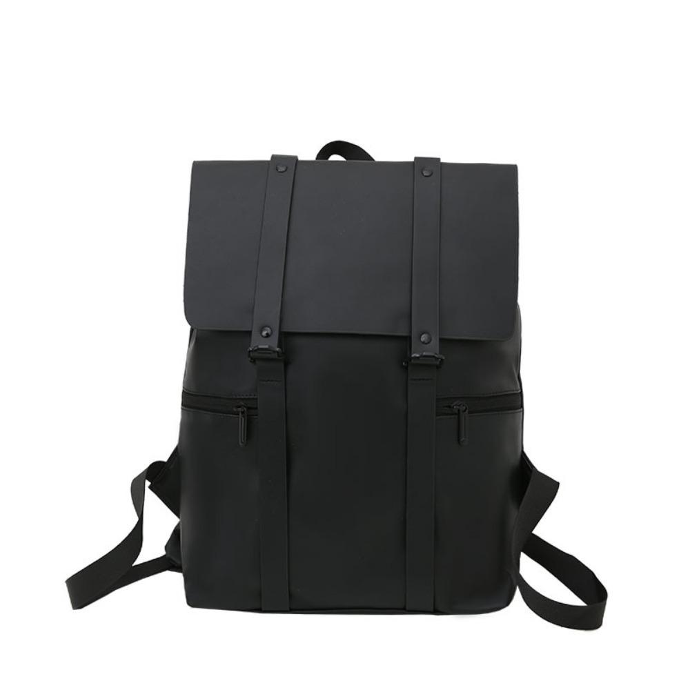 

Solid Color Travel Backpack Large Capacity Laptop Backpacks Leather Backpacks Student Life чёрный