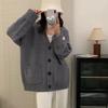 Autunno Donna Maglione Lavorato a maglia Moda di base Top T-shirt Cardigan Manica lunga Camicia coreana Allentato Casual Show Cappotto sottile