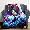 1 stuks Shadow Sonic Flanellen Deken, Zacht Huidvriendelijk met Digitale Print, Diverse Maten Verkrijgbaar voor Familie, Vrienden, Verjaardag