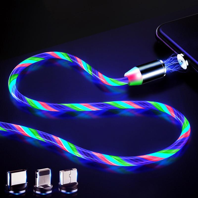TD Lightning Cables Luminous USB Data Cable 8-pin Magnetic Charging Cable for Telephone Accessories Fast TD Lightning Cables Luminous USB Data Cable 8-pin Magnetic Charging Cable for Telephone Accessories Fast