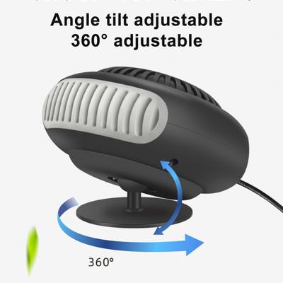 Riscaldatore per auto 12V/24V Ventola di raffreddamento Riscaldamento rapido Grado 360 Adesivo girevole Universale Auto Portatile Spazio