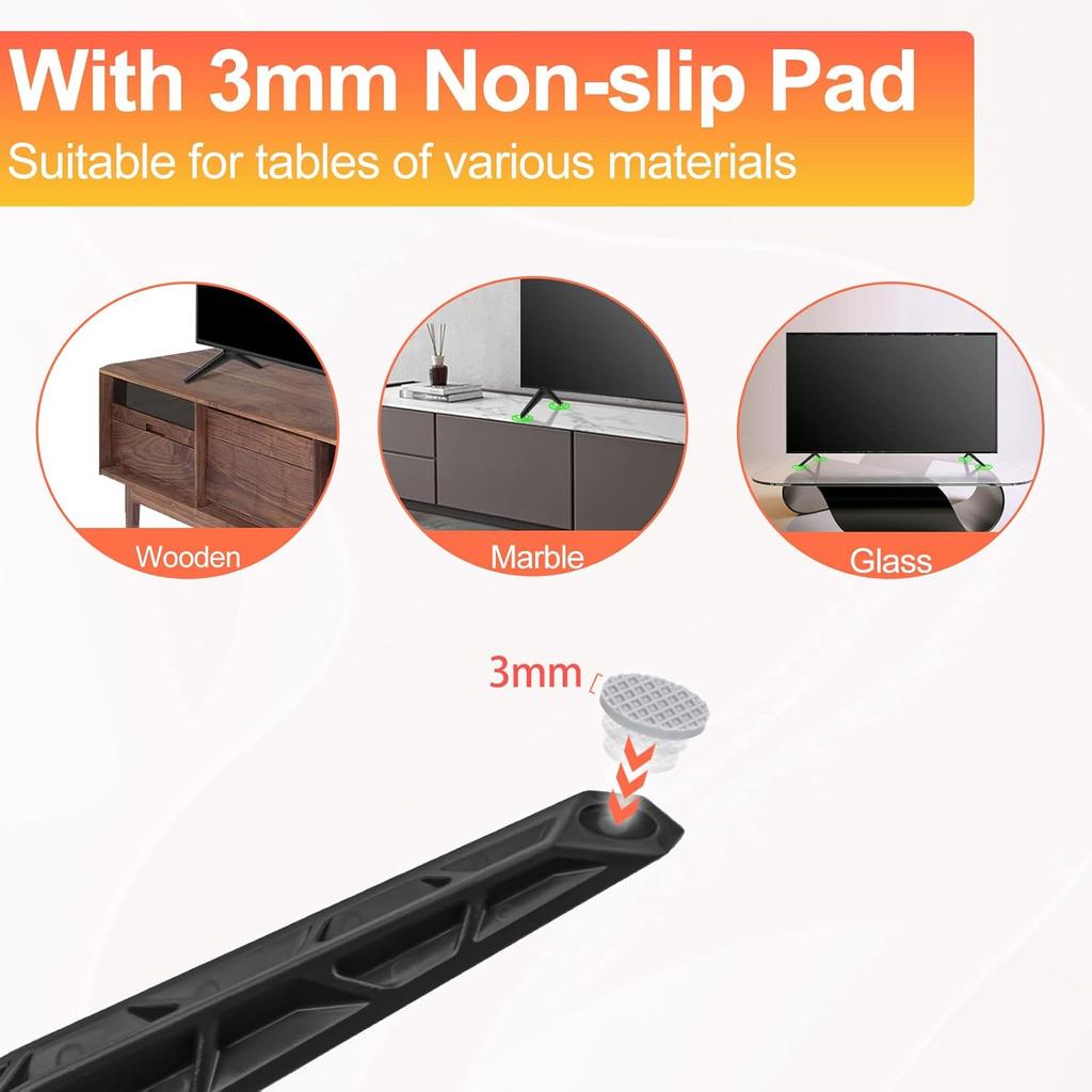 Yaotieci Replacement Legs for Vizio TV Stand Legs, Only for Vizio 43inch D43FX-F4 D43N-E4 TV Base Stand, TV Stand for Vizio Replacement Legs with