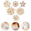 12 simulated brooches for bridal outfits and clothing accessories
