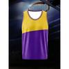 Basketball Vest, Yellow-purple Stitching, No Print Pattern, for Use In Basketball Training Competitions