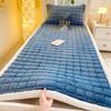 Plush Milk Velvet Mattress Pad - Thick Quilted Cushion for Dorms, Tatami, or Single Beds